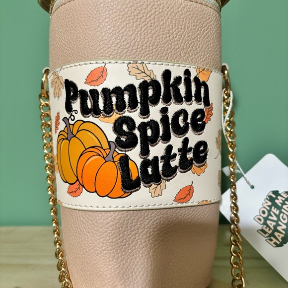 NWT SkinnyDip London Pumpkin Spice Latte Purse Zip Closure - Picture 7 of 11
